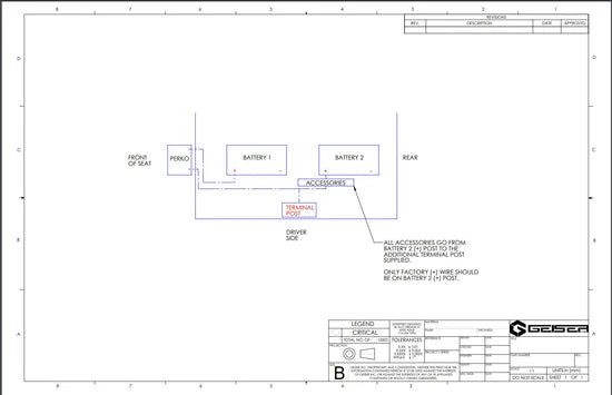 GEISER POLARIS TURBO R & PRO R BATTERY SWITCH KIT
