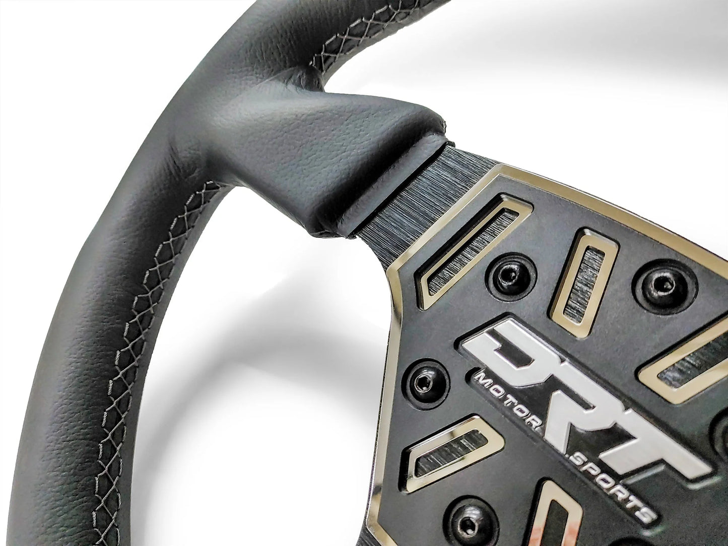 DRT Motorsports 330mm Round Steering Wheel - Leather