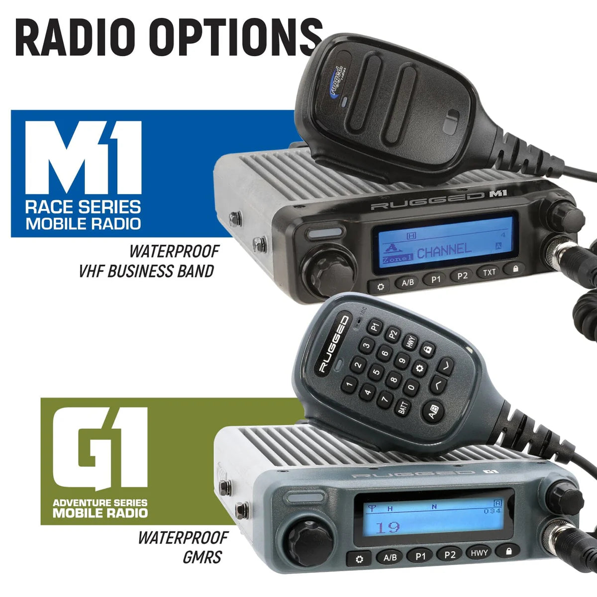 Kawasaki Teryx4 and Teryx5 H2 Complete Communication Kit with Bluetooth Intercom and 2-Way Radio